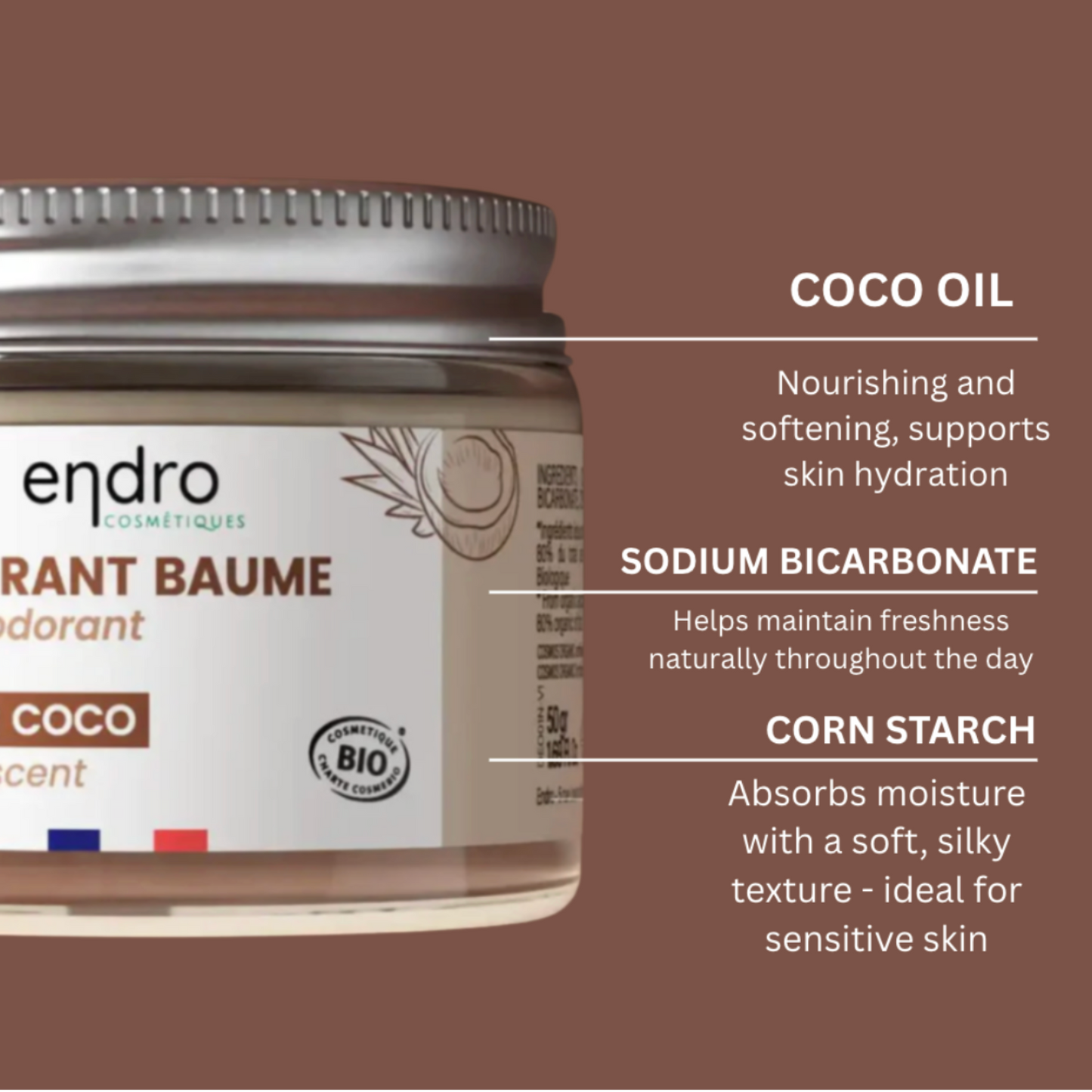 All Natural Balm Deodorant Aluminium Free – Coconut