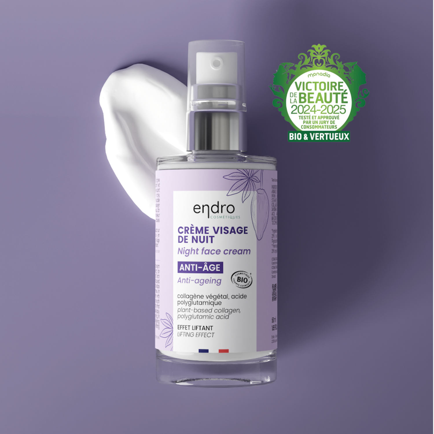 Organic Age Defiance & Moisturizer Night Face Cream with Collagen