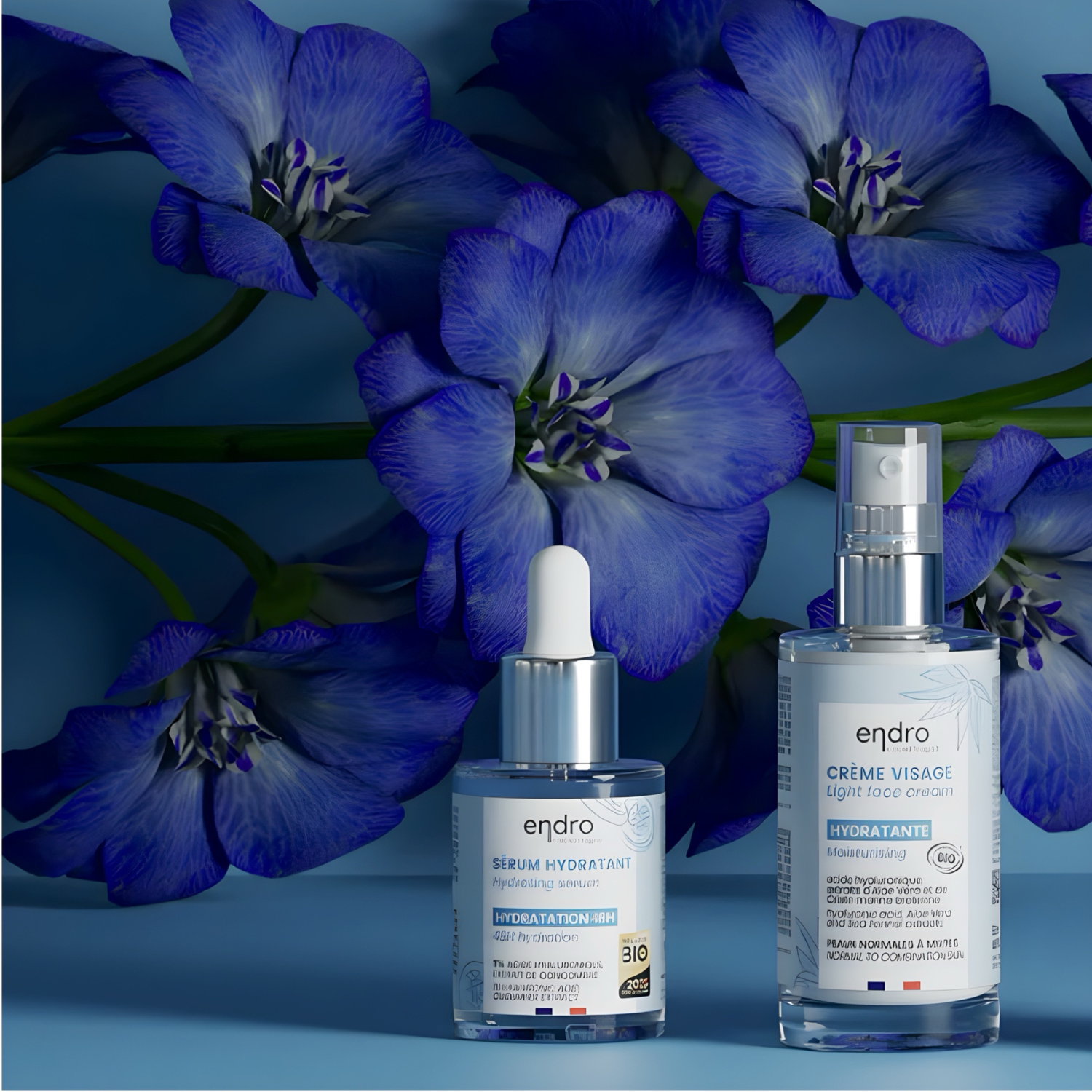 Organic Serum & Cream for Intense Hydration with Aloe Vera & Hyaluronic Acid