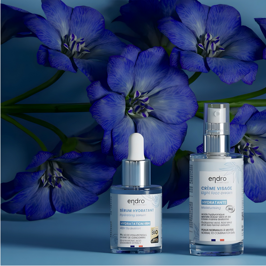 Organic Serum & Cream for Intense Hydration with Aloe Vera & Hyaluronic Acid