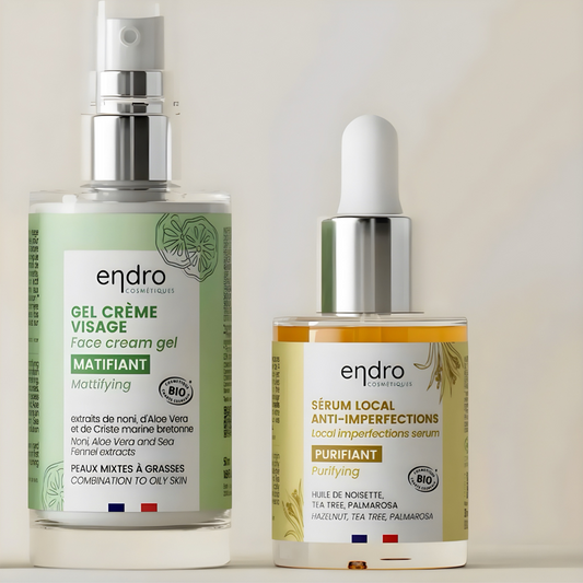 Organic Mattifying Gel Face Cream & Balancing Serum
